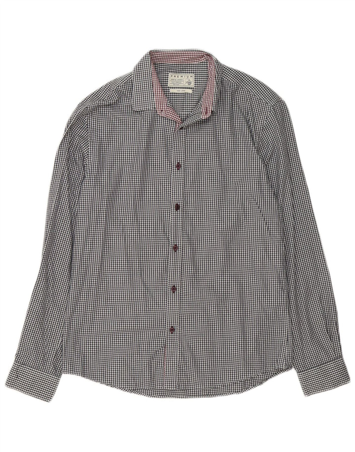 Jack & Jones Chemise Homme Large Vichy Blanc Coton