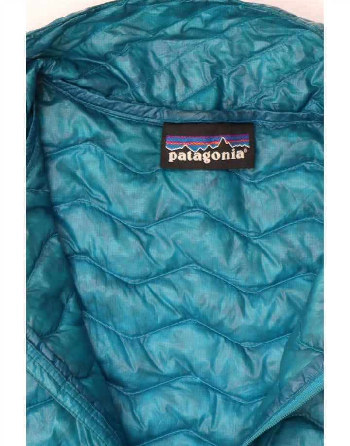 Patagonia Femmes Pull Veste Rembourrée UK 12 Bleu Moyen Synthétique