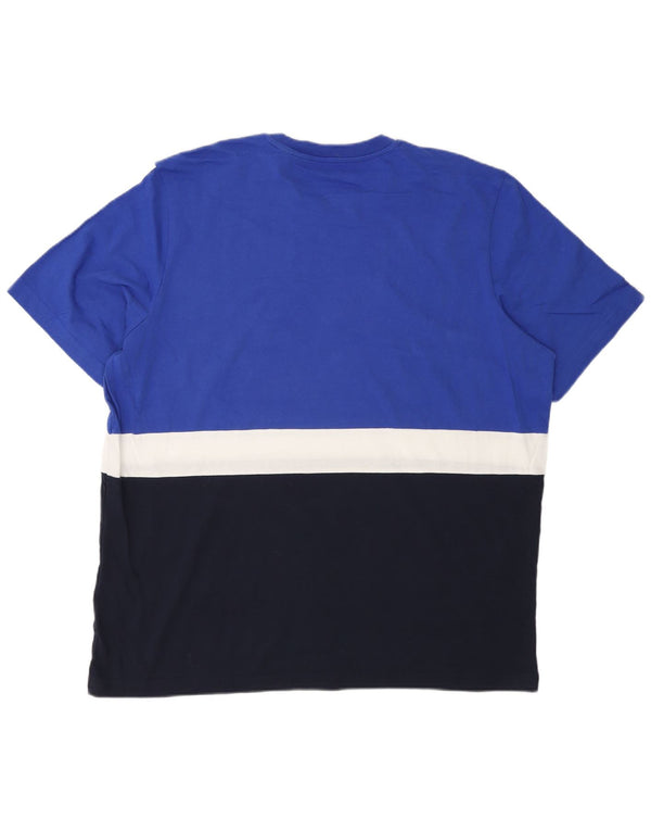 Adidas T-shirt graphique pour homme XL Bleu Colorblock