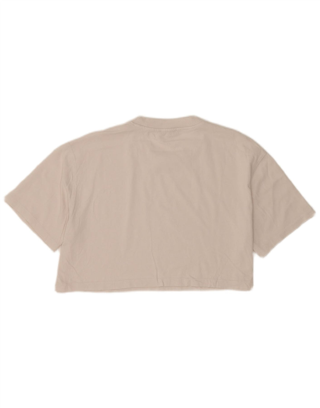 Zara Womens Crop Oversize T-Shirt Top UK 14 Blanc Moyen