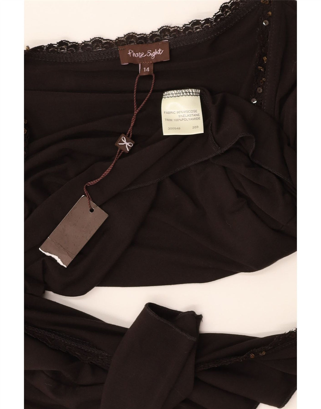 PHASE EIGHT Cardigan court à manches 3/4 pour femme UK 14 Marron moyen