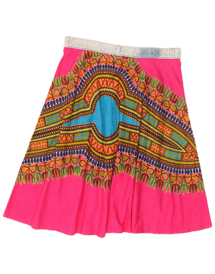 Levi's Jupe Portefeuille Asymétrique W32 Femme Large Rose Géométrique Coton