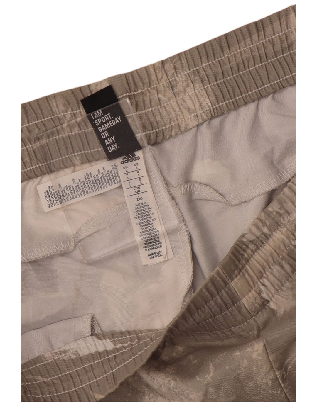 Adidas Short de sport pour homme Grand gris Tie Dye Polyester