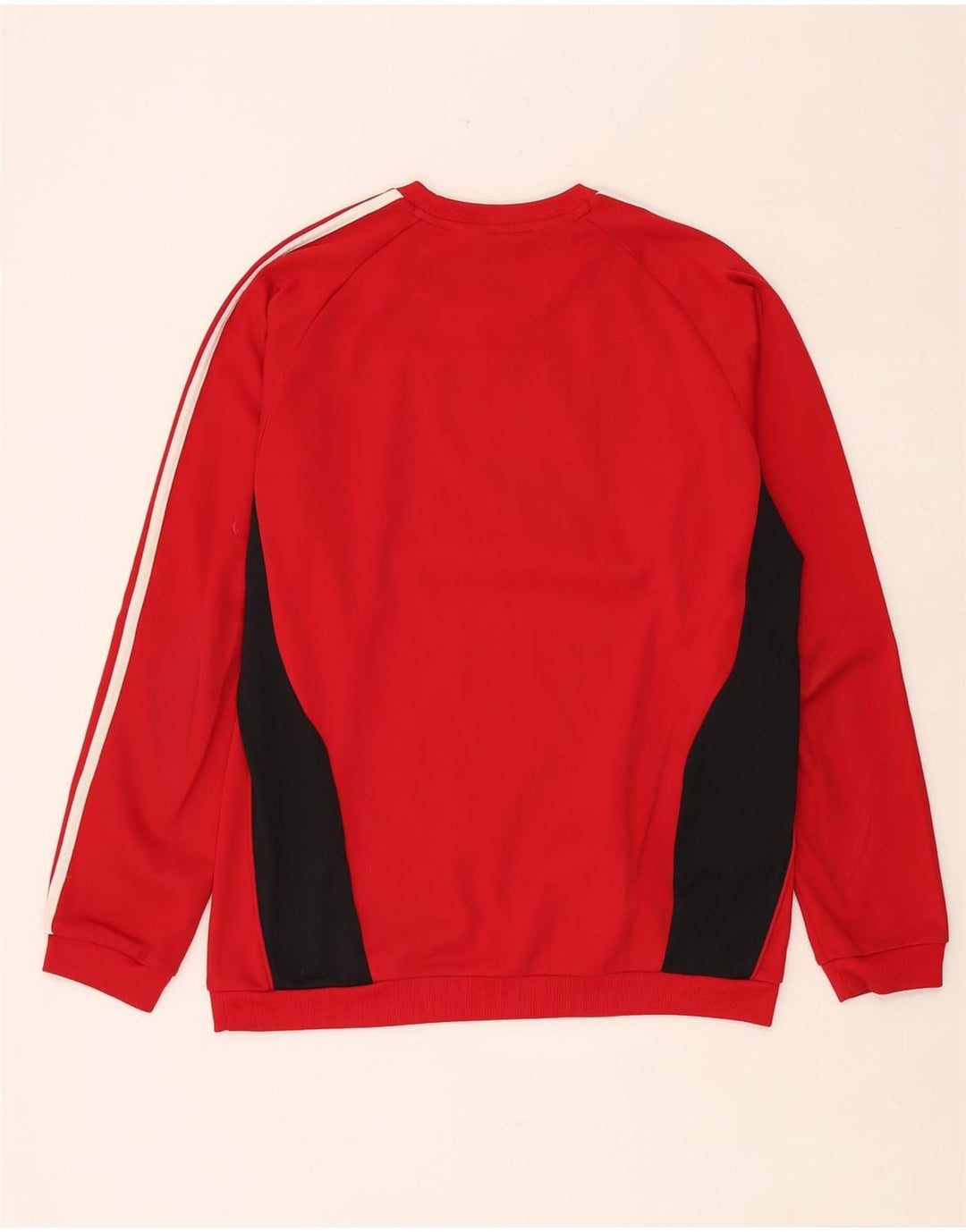 Adidas Sweat-shirt pour homme UK 38/40 Rouge moyen Colorblock Polyester
