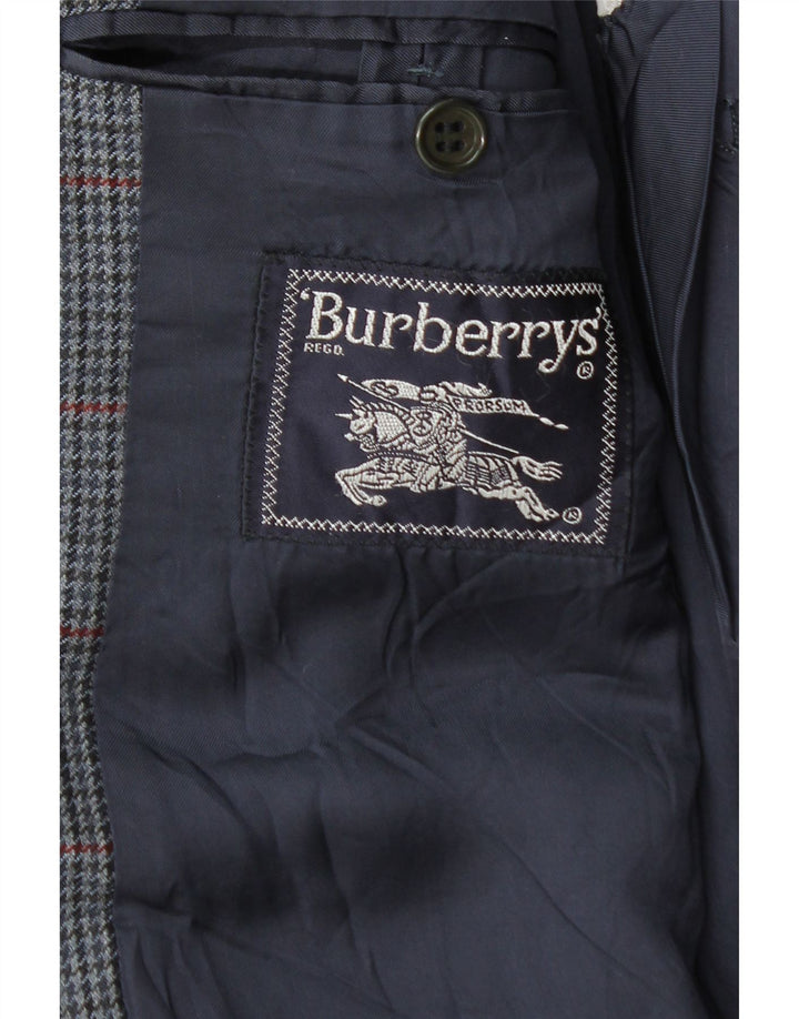 Burberrys Veste Blazer Homme IT 48 Laine Pied-de-Poule Bleu Marine Moyen