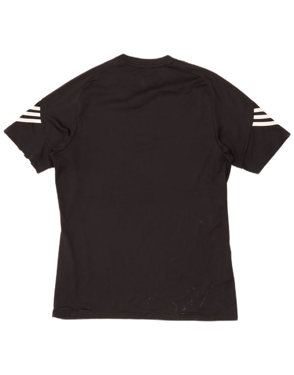 Adidas Hommes Climalite Graphic T-Shirt Top Noir Moyen