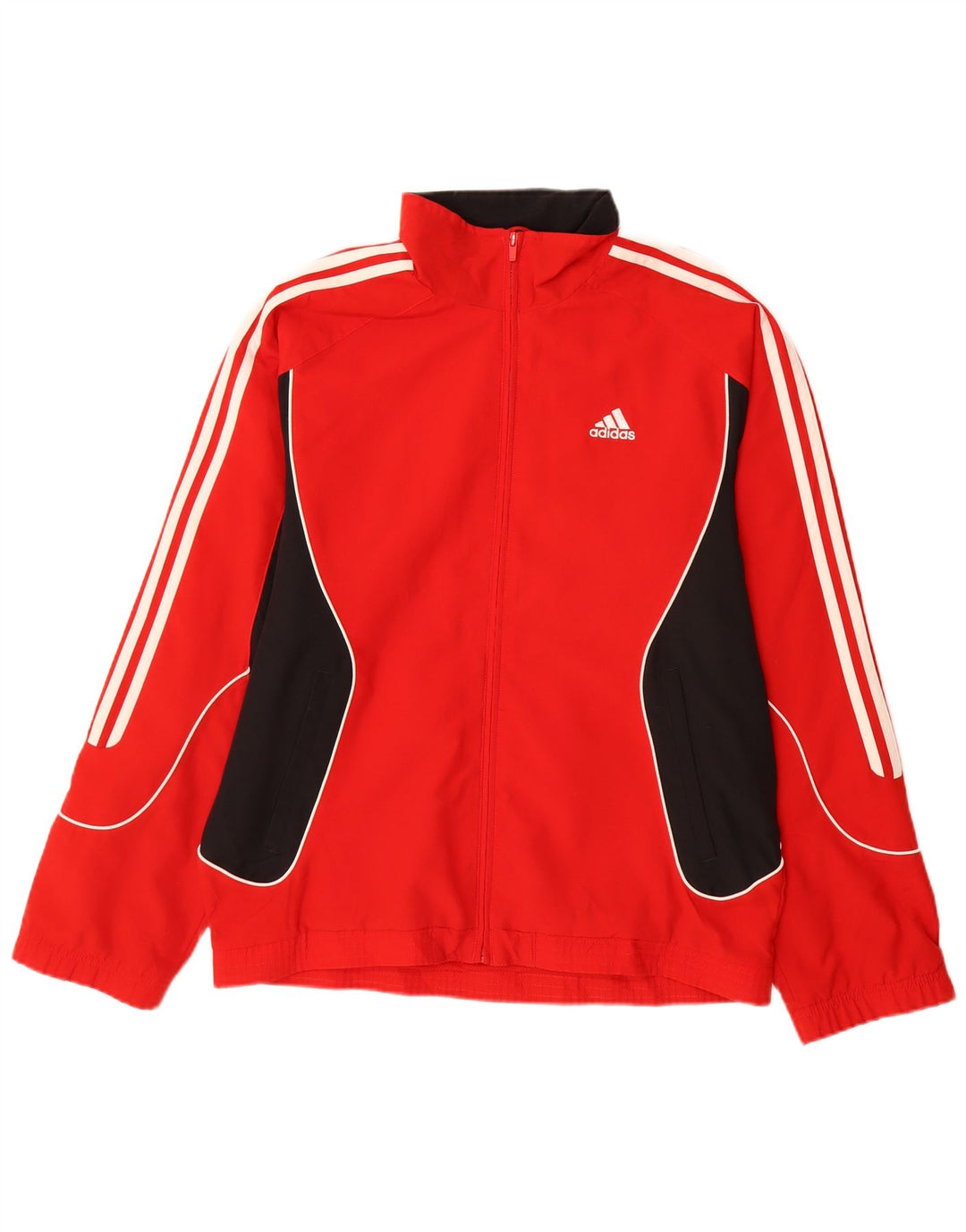 Adidas Veste de survêtement pour homme UK 36/38 Petit Rouge Colorblock Polyester
