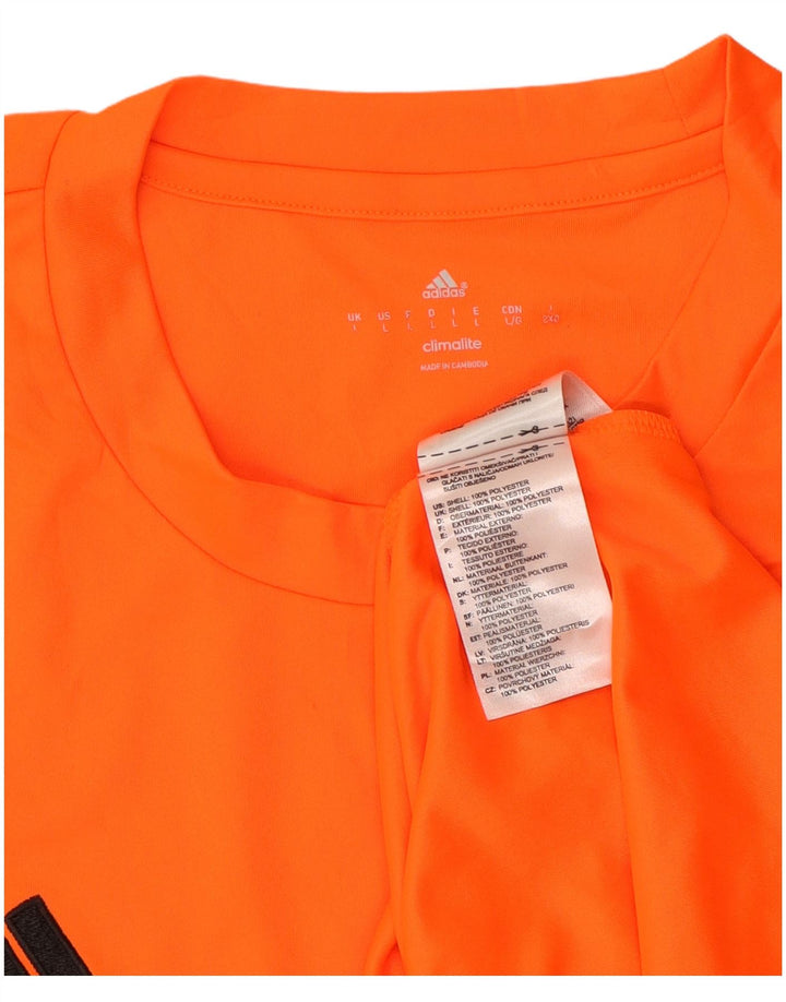 ADIDAS Hommes Climalite T-Shirt Haut Large Orange Polyester