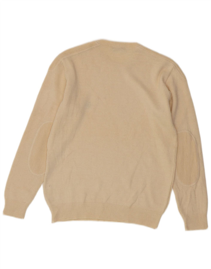 VINTAGE Pull à col rond pour homme Petit Beige