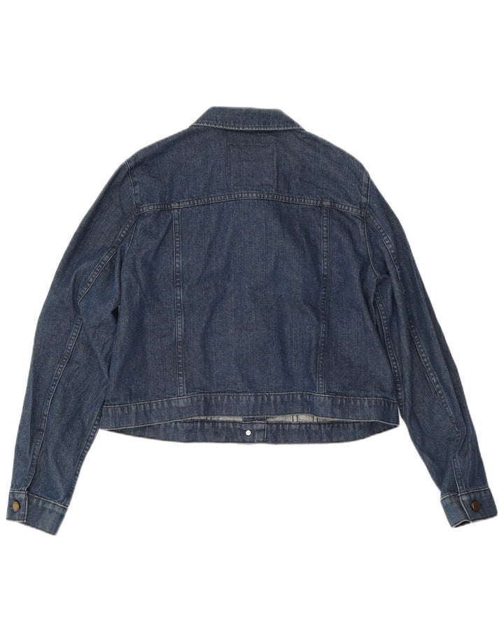 MICHAEL KORS Veste en jean courte pour femme UK 18 XL Bleu Coton