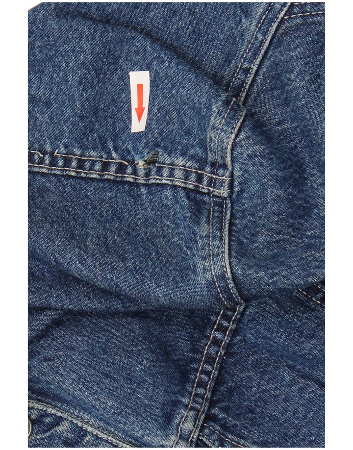 Zara Womens Crop Denim Jacket UK 10 Petit Bleu Coton