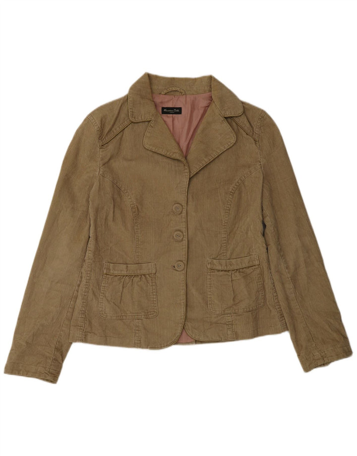 Massimo Dutti Veste blazer en velours côtelé à 3 boutons pour femme EU 42 Large Marron