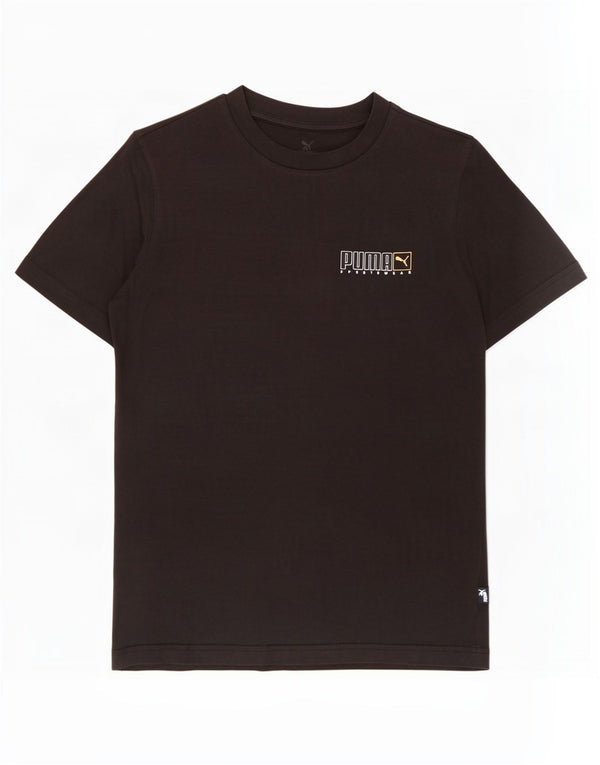 Puma T-shirt graphique pour homme, petit, noir, coton