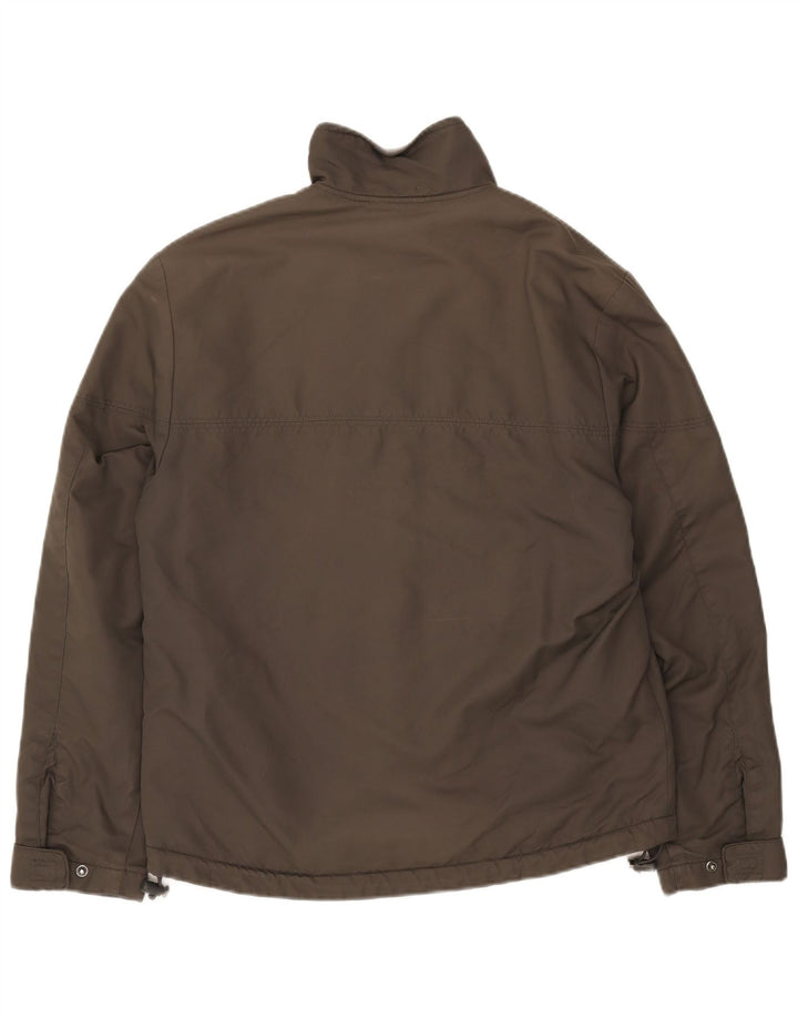 Zara Bomber Jacket Homme UK 40 Large Kaki Nylon