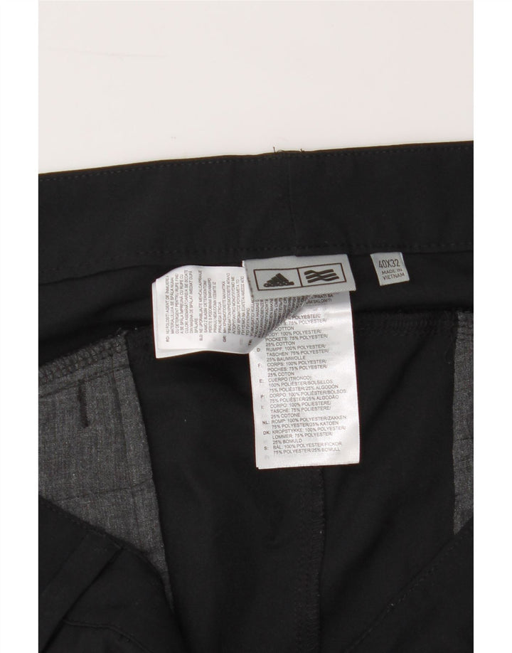 ADIDAS Mens Slim Chino Trousers W40 L32 Black Polyester Vintage Adidas and Second-Hand Adidas from Messina Hembry 