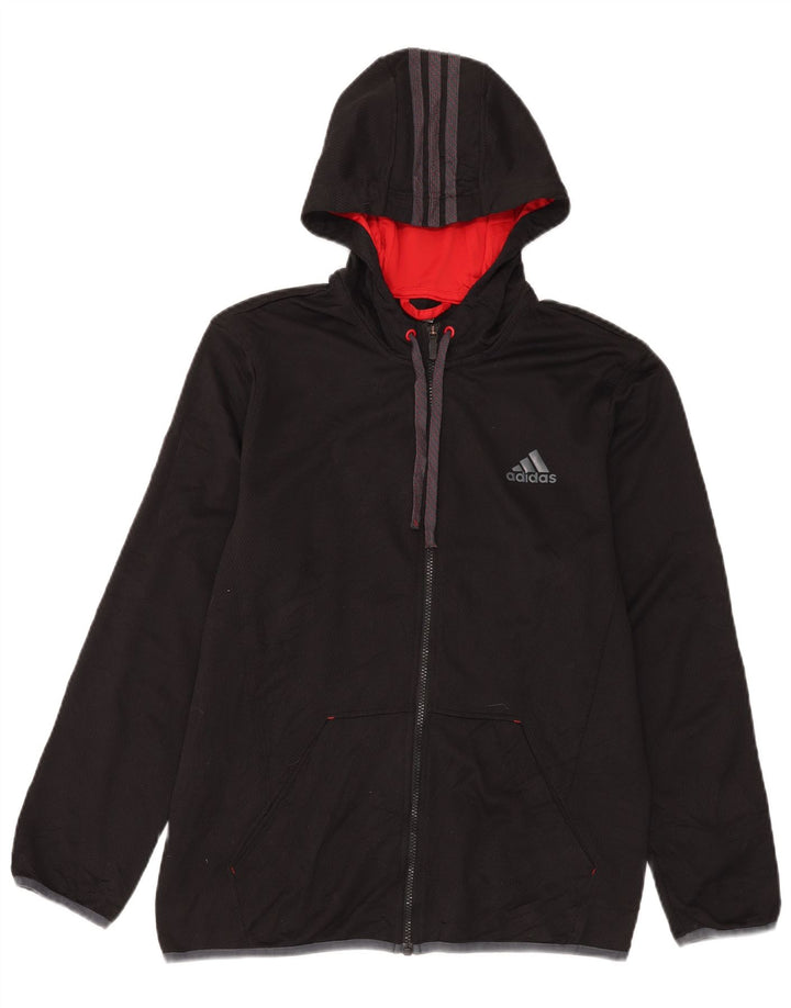 Adidas Veste de survêtement à capuche pour homme Noir moyen Polyester