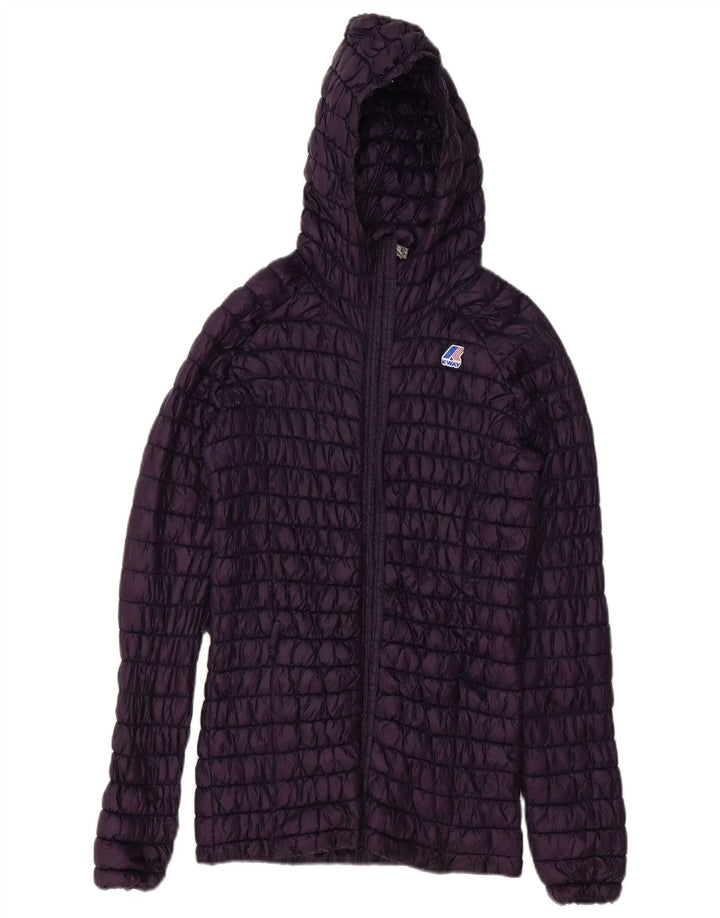 K-WAY Veste rembourrée à capuche pour femme US 9 Polyester violet moyen