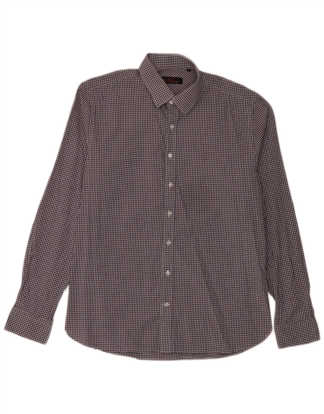 Ben Sherman Chemise Homme Taille 16 Grand Coton Vichy Violet
