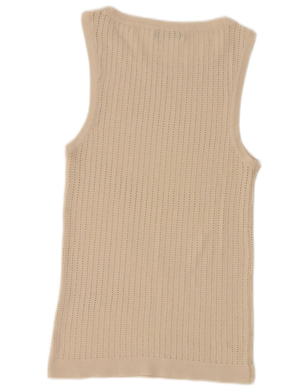 Zara Womens Vest Tank Top UK 8 Small Beige