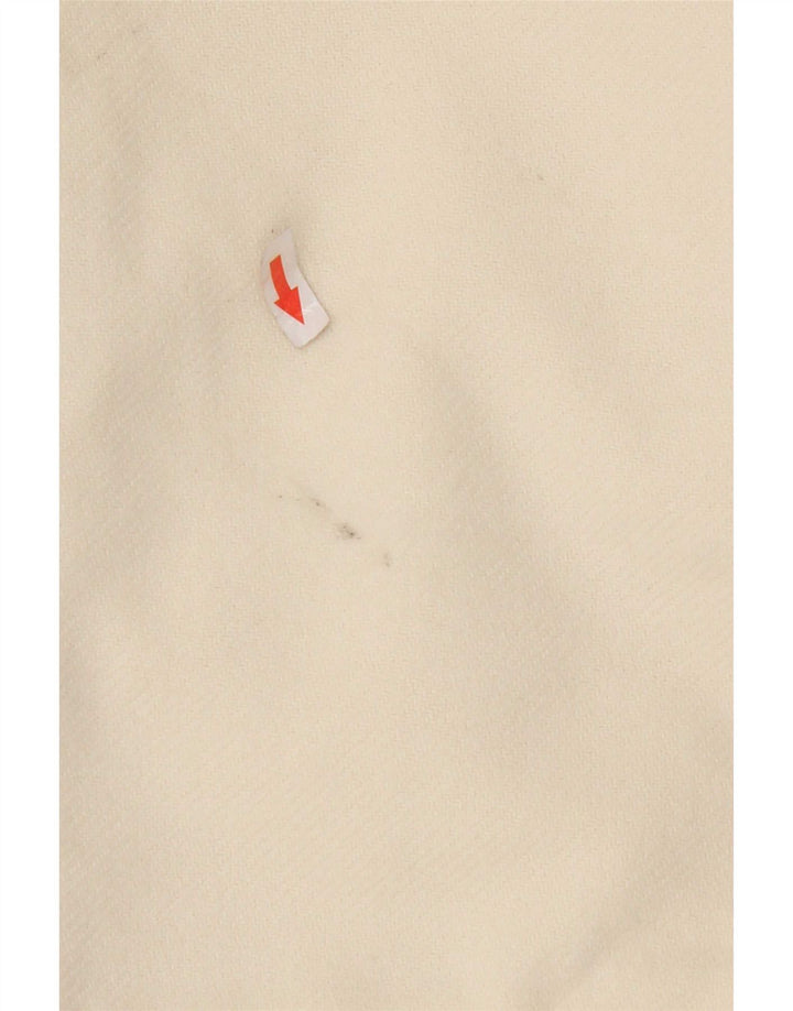 Zara Womens Pardessus UK 16 Large Blanc Polyester