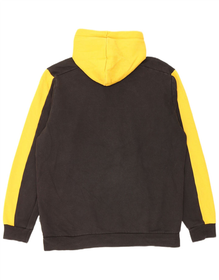 Puma Pull à capuche en coton color block homme jaune moyen