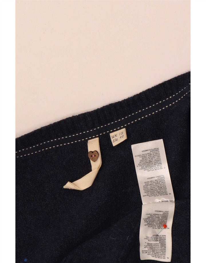 Pull Cardigan Ouvert White Stuff Femme UK 12 Medium Bleu Marine Nylon