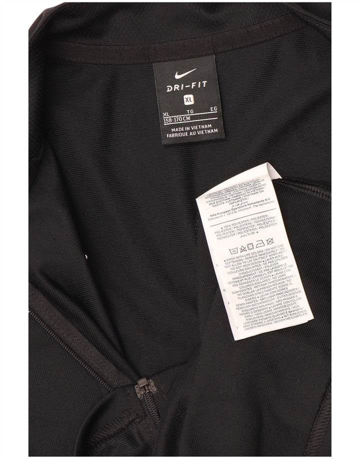 NIKE Veste de survêtement Dri Fit pour garçon 13-14 ans XL Noir Polyester