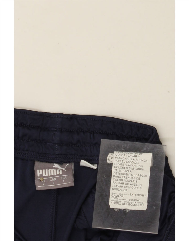 PUMA Short de sport pour hommes, grand, bleu marine, polyester