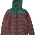 Fred Perry Veste matelassée à capuche pour homme UK 38 Nylon color block marron moyen