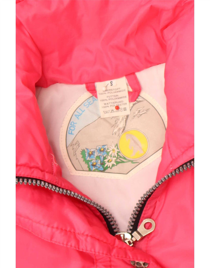 Veste coupe-vent femme vintage UK 10 Petit Polyamide Rose