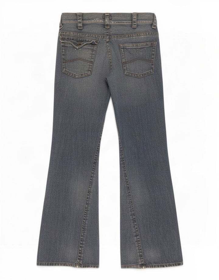 Armani Femme Jean Évasé W30 L33 Bleu Coton