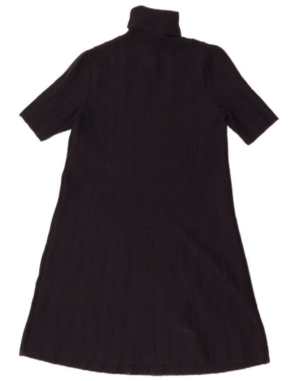 Cos Robe pull à manches courtes et col roulé pour femme UK 6 XS Bleu marine en laine