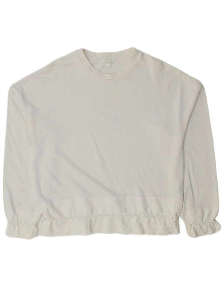 Cos Sweat-shirt surdimensionné pour femme UK 10 Petit coton blanc