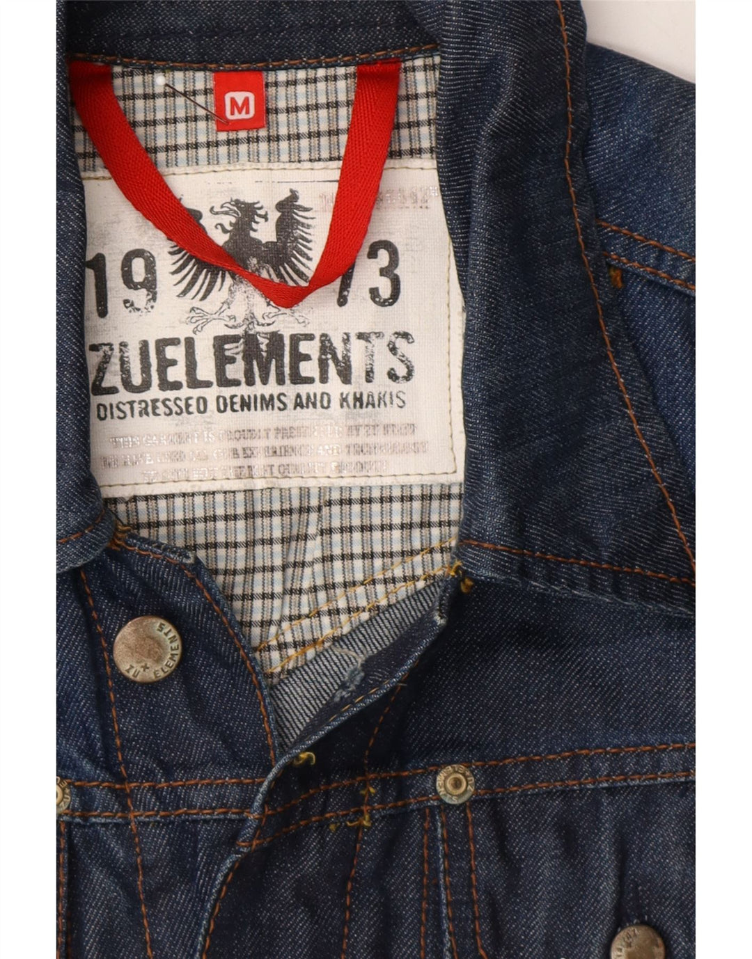 ZU ELEMENTS Womens Denim Jacket UK 14 Medium Blue Cotton Vintage Zu Elements and Second-Hand Zu Elements from Messina Hembry 