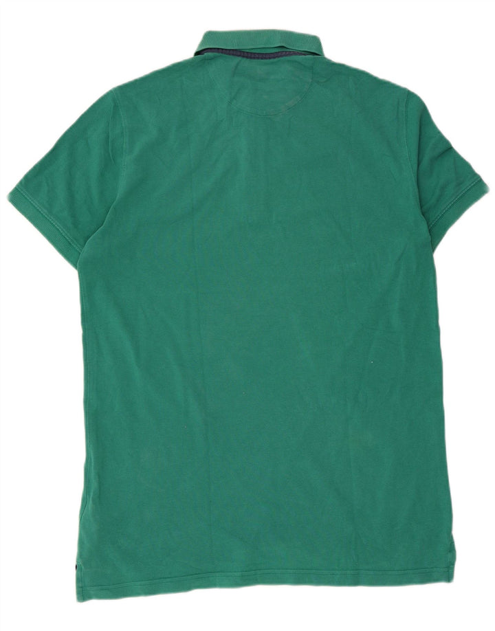 Massimo Dutti Polo Regular Fit Homme Vert Moyen Coton