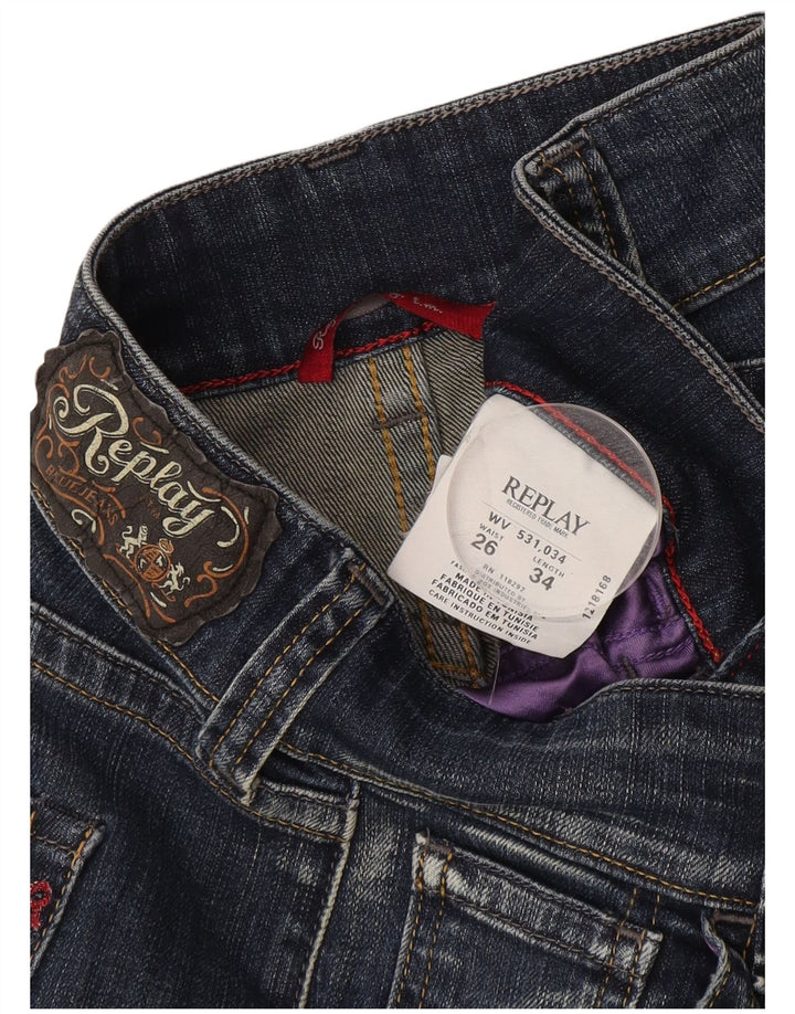 Replay Jean Bootcut Femme W26 L34 Bleu Coton