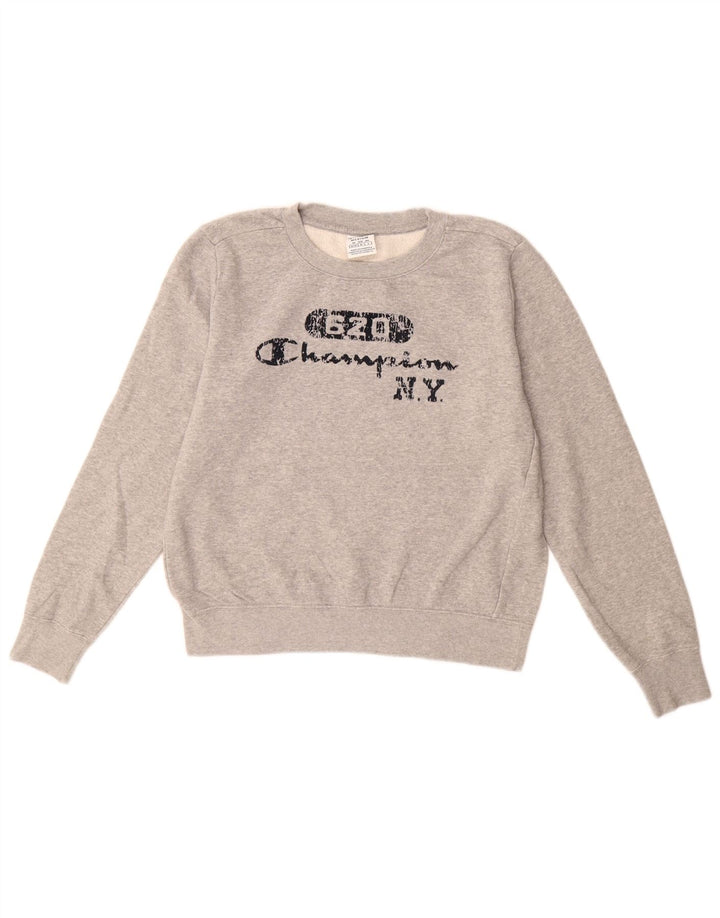 Champion Sweat-shirt graphique pour femme UK 14 Gris moyen moucheté