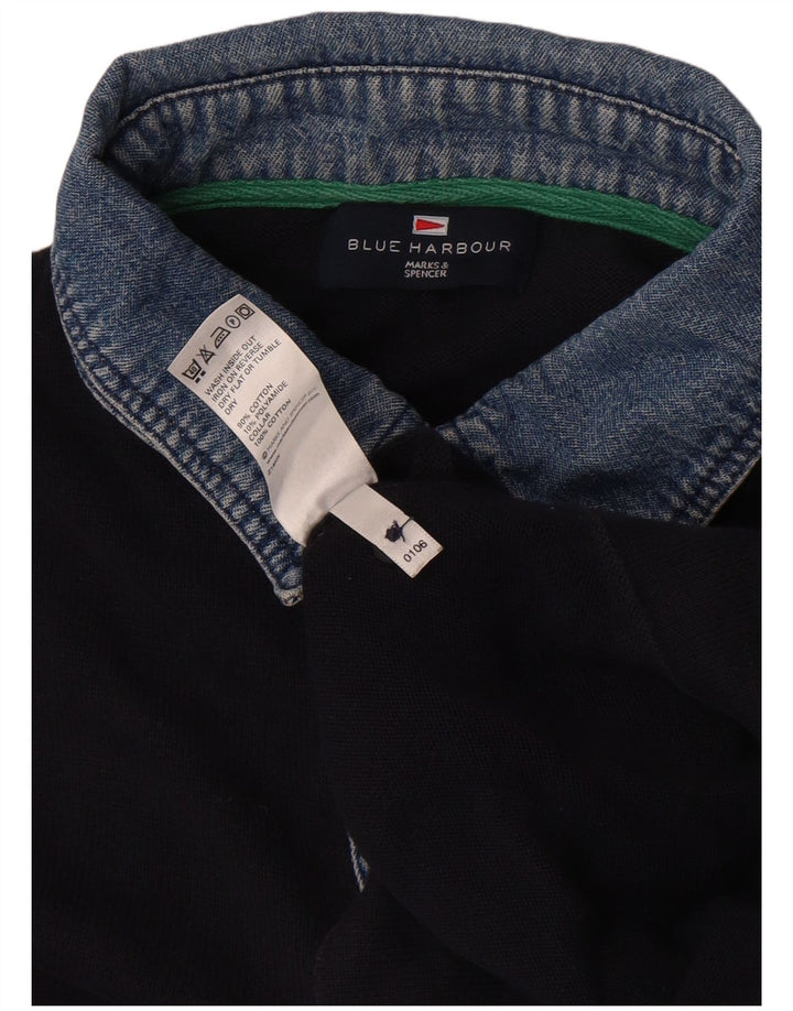Marks & Spencer Pull à Col Polo Blue Harbor Homme Bleu Marine Moyen