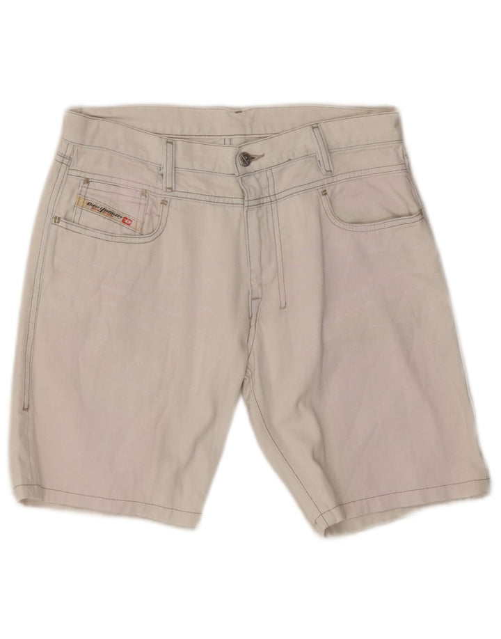 DIESEL Short en jean W31 en coton blanc moyen pour femme
