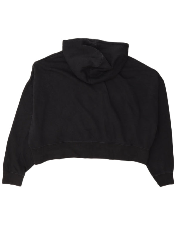 Nike Pull à capuche zippé surdimensionné pour femme UK 16 Grand coton noir