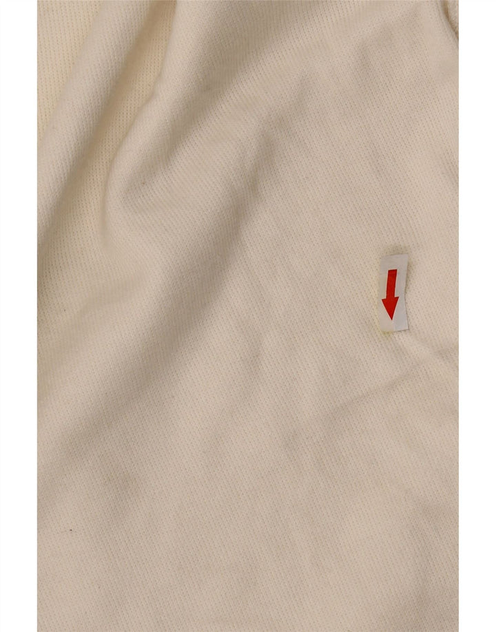 Zara Femme Top Manches Longues UK 16 Grand Coton Blanc