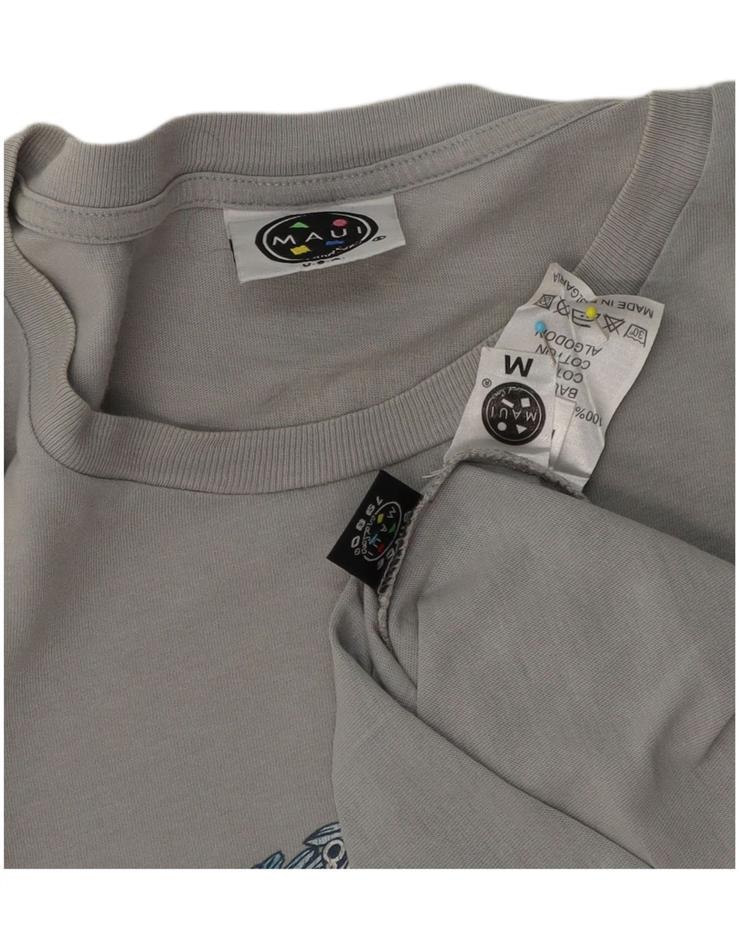 Maui and Sons T-Shirt Graphique Homme Gris Moyen Coton