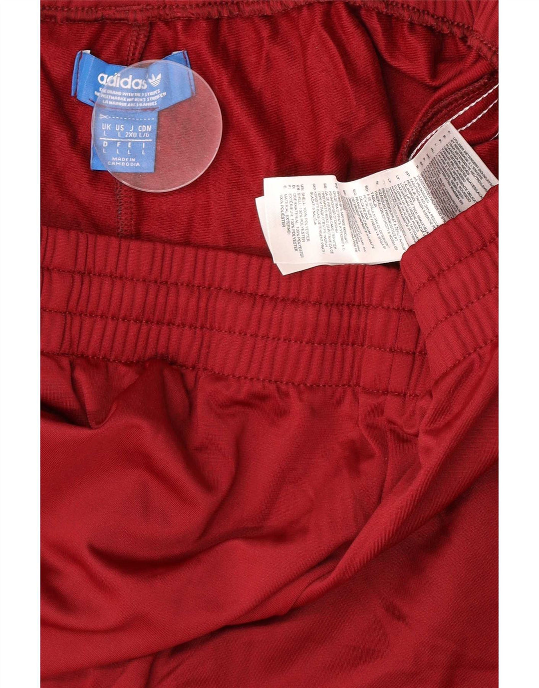 Adidas Pantalon de survêtement pour homme Large Polyester Bordeaux