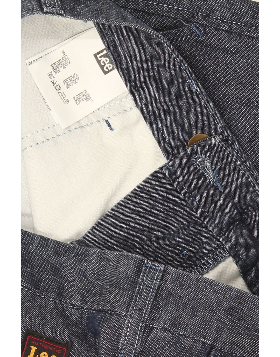 Lee Short Chino Homme W33 Bleu Marine Moyen Coton