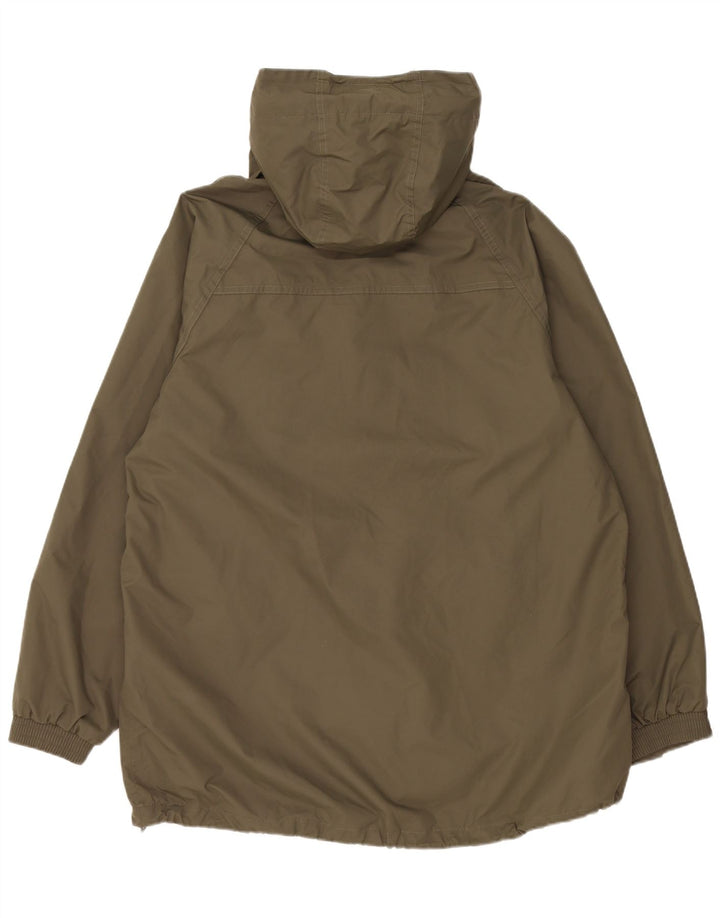 Mountain Warehouse Veste de pluie à capuche pour homme UK 40 Large Kaki Nylon