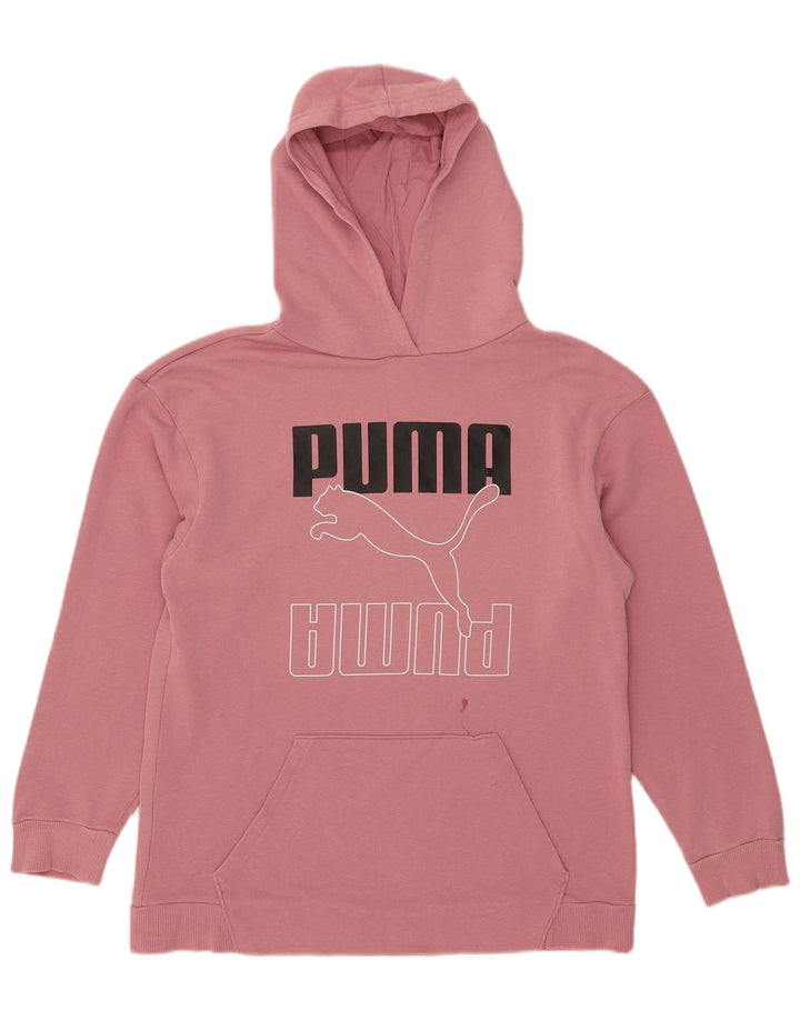 Puma Pull à Capuche Graphique Homme Rose Moyen