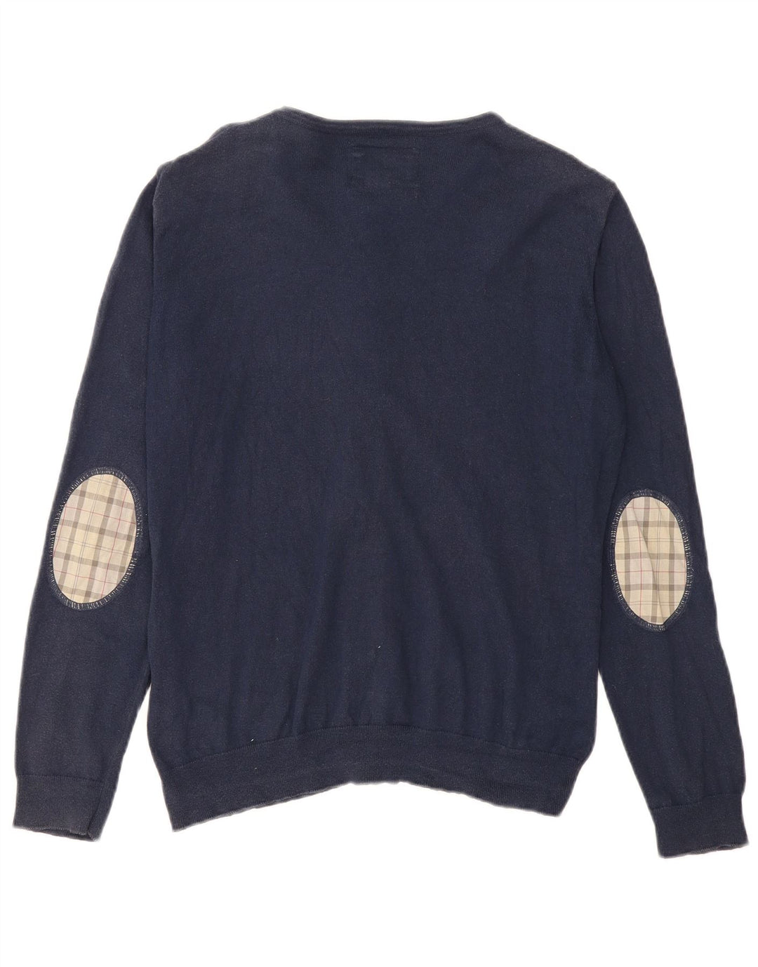 BARBOUR Cardigan Femme Pull UK 16 Grand Bleu Marine Coton