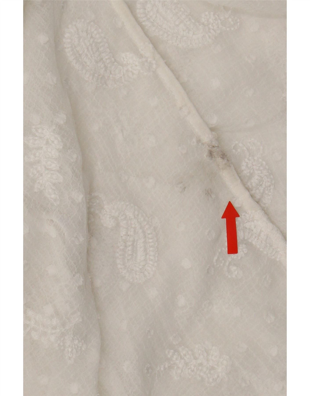 Zara Femme Robe Maxi Transparente UK 8 Petit Blanc Paisley Polyester