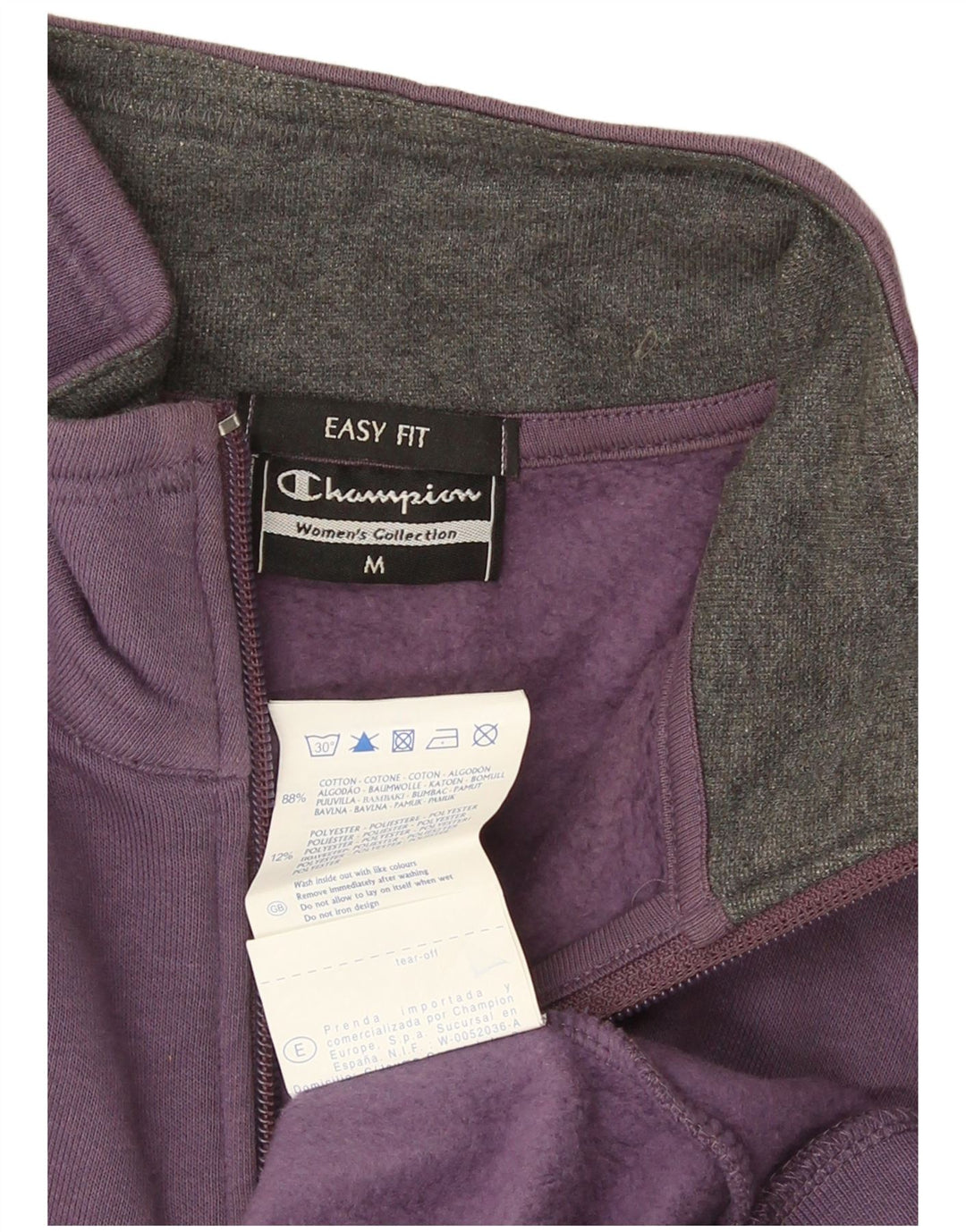 Champion Veste de survêtement pour femme UK 14 Coton violet moyen