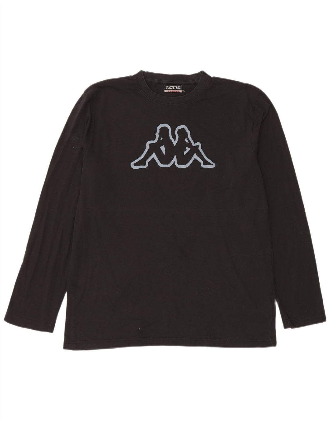Kappa Haut Graphique Homme Manches Longues XL Noir Coton